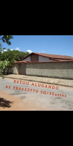 Alugo casa de 5 qtos, sendo 3 suítes em Uruaçu-Goiás inclusive para Empresas