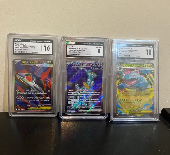Lote 3 Cartas Pokémon graduadas - Graded