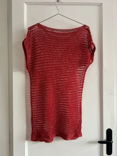 Blusa vermelha tricô 