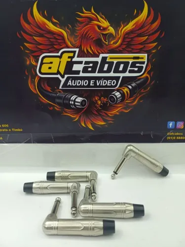 Kit 5 plugs P10 mono 90 graus 