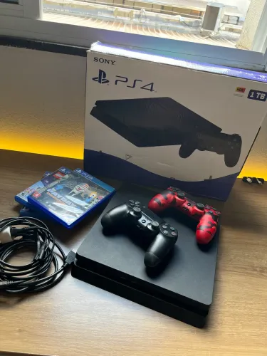 PlayStation 4 Slim 1tb controles e jogos