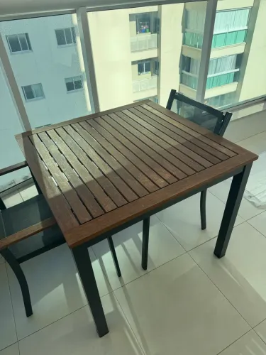 Conjunto Mesa de Jardim e 2 Cadeiras em Alumínio|Oris Naterial