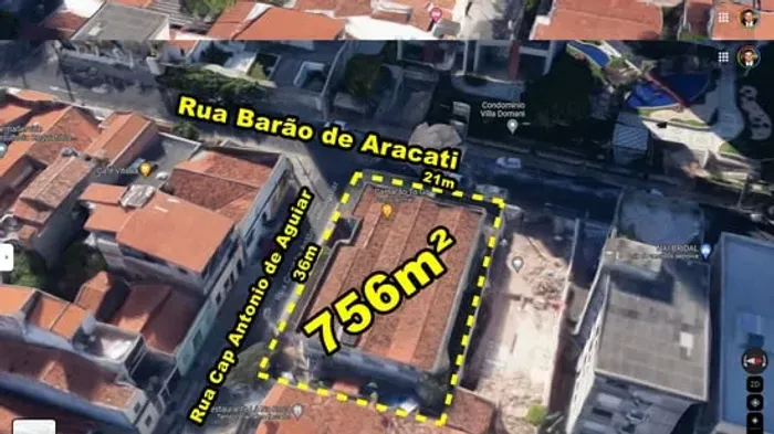VERAS VENDE TERRENO 756M² NA RUA BARÃO DE ARACATI - ALDEOTA - FORTALEZA - CEARÁ