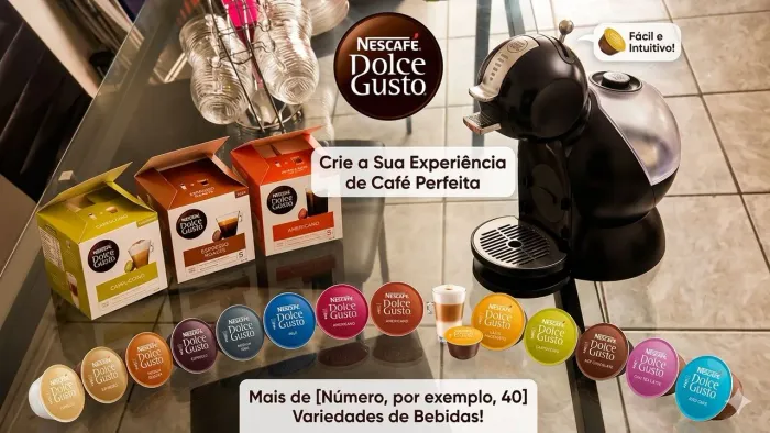 Cafeteira de cápsulas, funcionando perfeitamente