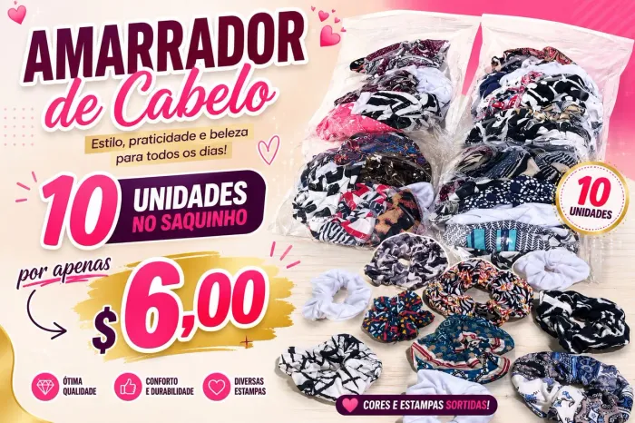 Pacotes amarrador de cabelo