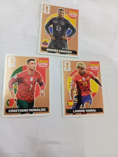 Extra Cristiano Ronaldo, lamine yamal e Moisés caicedo bronze