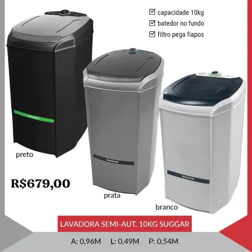 Lavadora Tanquinho semiautomática 10 kg nova - entregamos