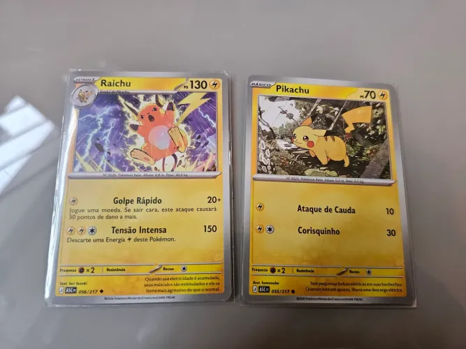Pikachu + raichu cartas pokemon