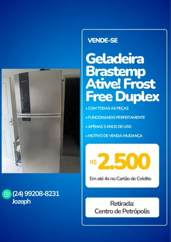 Geladeira Brastemp Ative! Frost Free Duplex