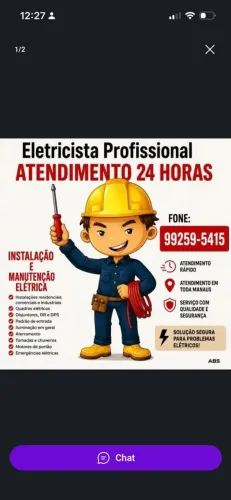 Eletricista profissional atendimento 24 horas