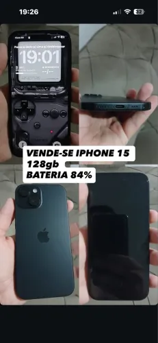 Vende-se Iphone 15 128gb Bateria 84%