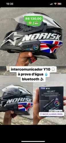 Intercomunicador, Fone Interno Para Capacete de Moto 