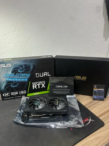 RTX 3060 12 gb gddr6 ASUS - caixa e tudo
