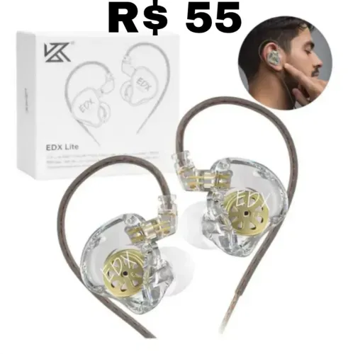 Fone KZ Edx Lite com Microfone R$ 55