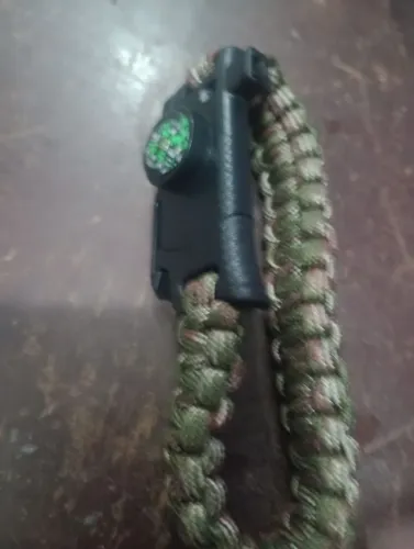 Pulseira de sobrevivência paracord 5 em 1 camuflada, item clássico de camping trilha bushc