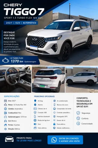 Chery Tiggo 7 Sport 1.5 Turbo Flex 16V Aut. 2027