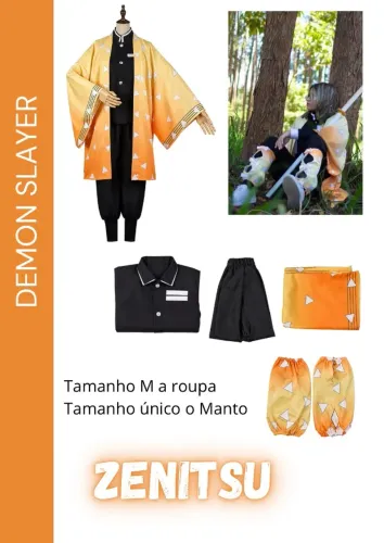 Roupa e Manto Zenitsu de Demon Slayer