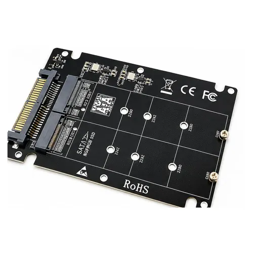 Adaptador SSD M.2 NVMe PCIe e SATA NGFF para U.2 SFF-8639 2 em 1