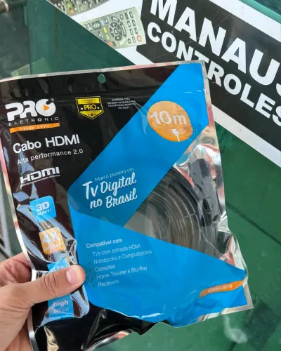 Cabo Hdmi de 10 metros 3D Resolução Ultra HD 4K 