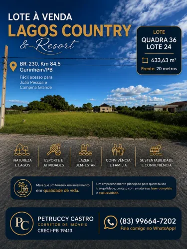 Lote Condomínio Lagos Country e Resort
