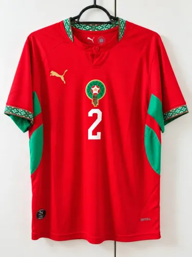 Camisa Seleção marroquina vermelha personalizada