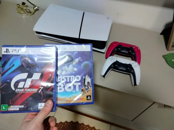 Título: PlayStation 5 Mídia Física | 2 Controles | 2 Jogos Lacrados | Caixa e NF