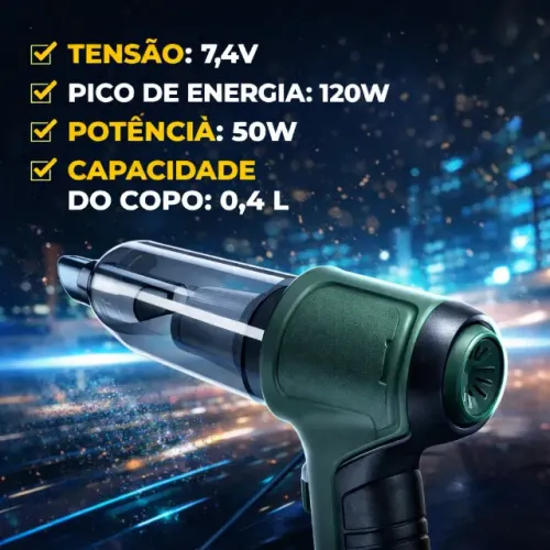 Aspirador de Pó Portátil - Pague Só Na Enrega
