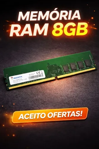 Memória RAM 8GB DDR4 ADATA - Ótimo estado