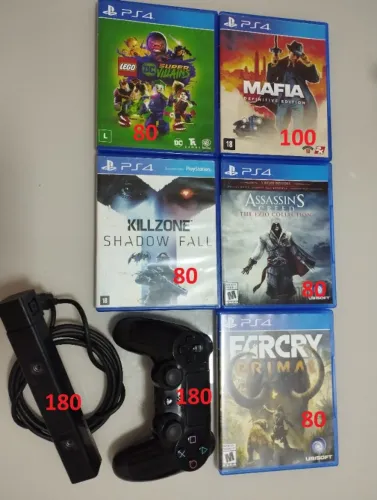 Manete camera e Jogos ps4 originais