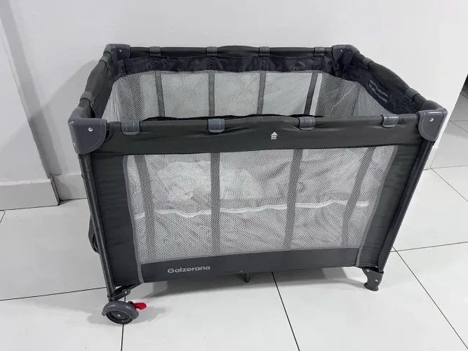 Berço Para Bebe Cercado Tela Galzerano Portátil