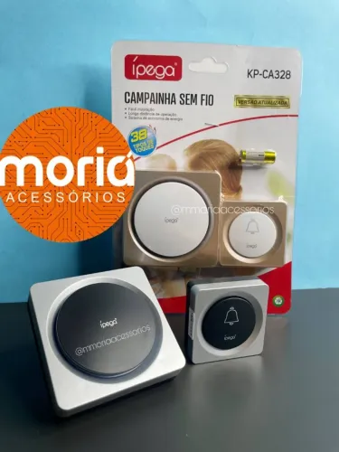 Campainha Sem Fio Residencial Wireless Receptor com Tomada Longa Distância 38 Toques