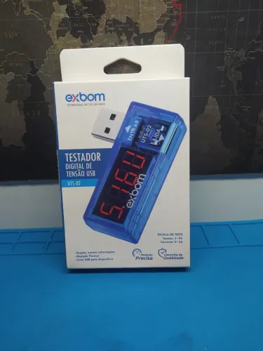Testador Digital de Tensão USB Exbom
