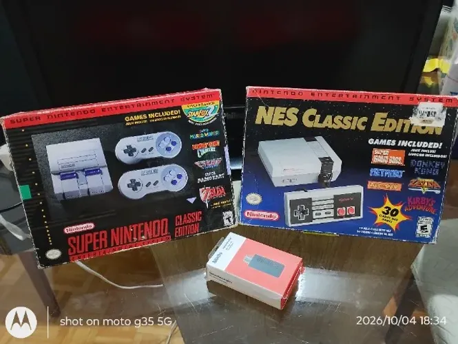 Nintendo Nes Classic + Snes Classic ( Originais ) + Retro Receiver 8bitdo