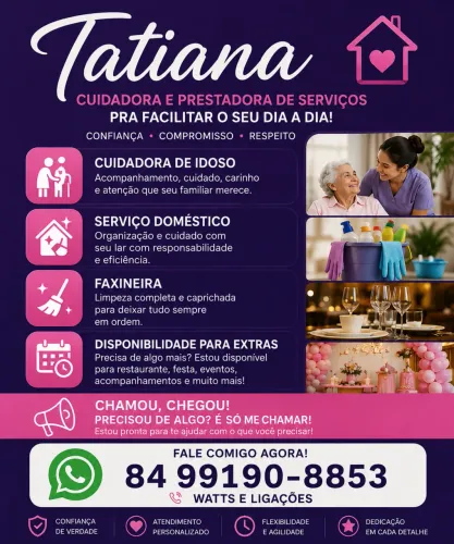 Disponibilidade para trabalhar imediatamente.