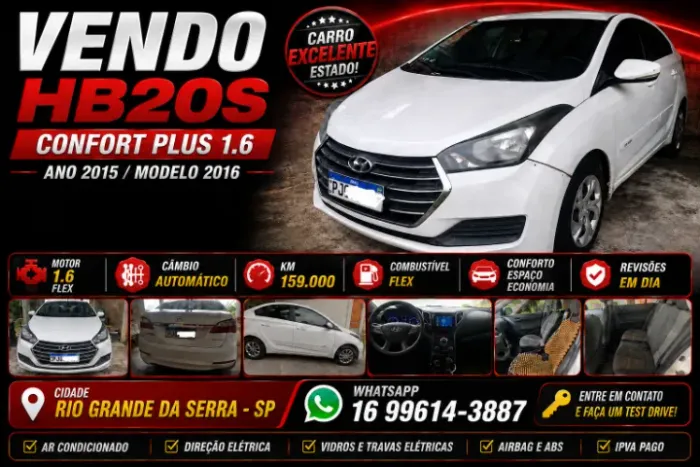 Hyundai HB20S C.style/c.plus1.6 Flex 16V Aut. 4P 2016