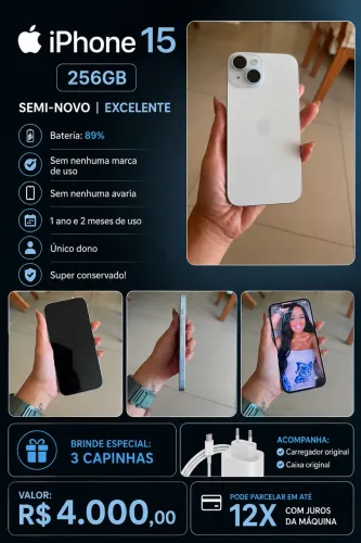 iPhone 15 - 256G - Fotos Reais