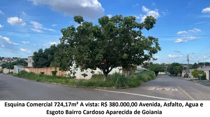 Leia a descrição: Esquina Comercial 724,17m² (Avenida, Asfalto, Agua e Esgoto) Bairro Card