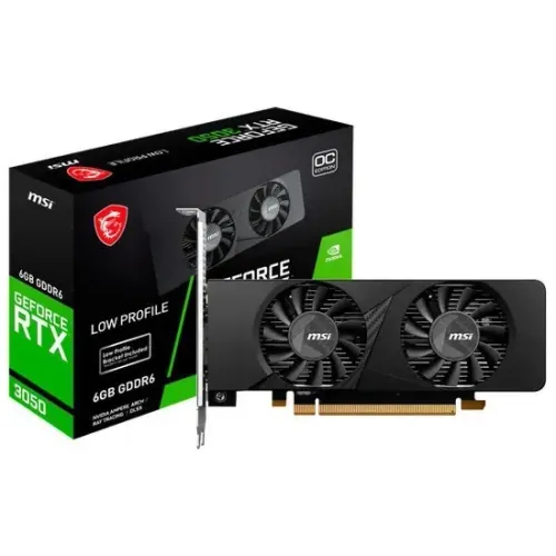Placa de Vídeo MSI GeForce RTX3050 LP OC 6GB GDDR6 PCI-Express - Lacrado na caixa!