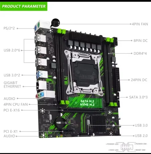 Kit Xeon X99 -E5 2666 v3 + 16 gb Ram 