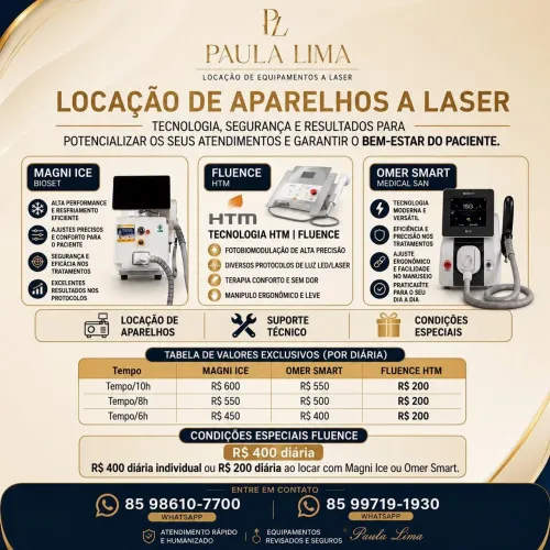 Remoção de tatuagens, despigmentacao de sobrancelhas - Curso e locação de Laser Paula Lima