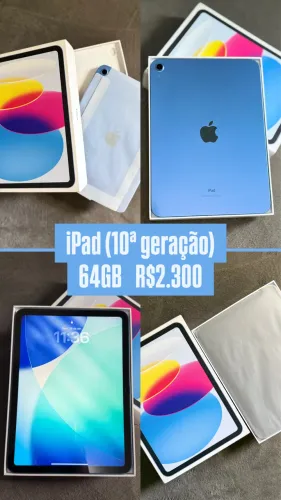 iPad 10ª Geração Azul 64GB - Impecável + Nota Fiscal e Caixa