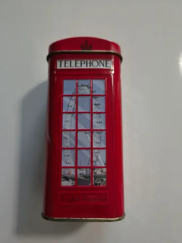 Lata Decorativa Cofre Telephone Londres Promocional