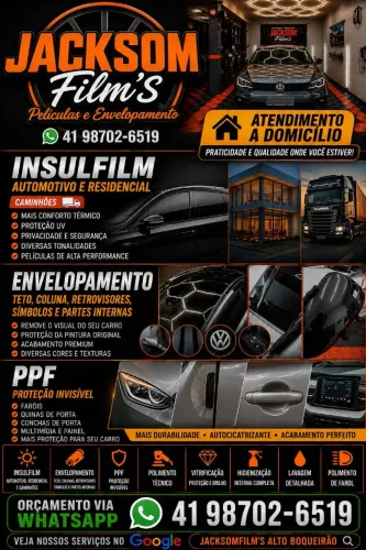 Insulfilm, envelopamento, higienização, polimento....