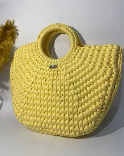 Bolsa de praia de crochê