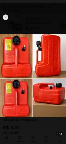 Tanque gasolina para motor popa tohatsu 9.8