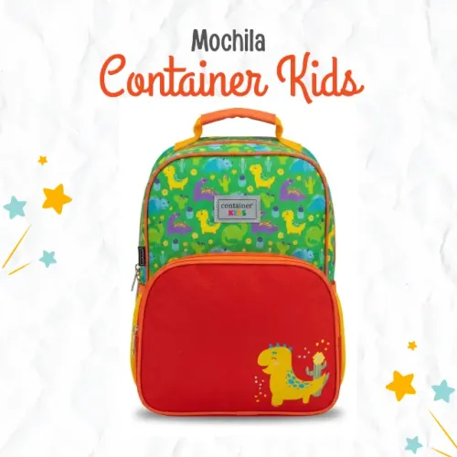Mochila Escolar Container Kids Dermiwil - Dinossauros
