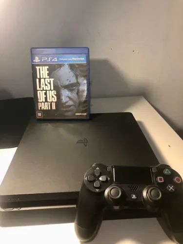 PlayStation 4 500gb c/ 1 controle e Jogo Original The Last Of Us part II
