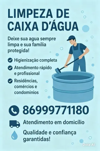 LIMPEZA DE CAIXA DE ÁGUA
