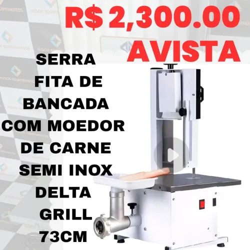 Serra fita com moedor de carne nova com garantia 