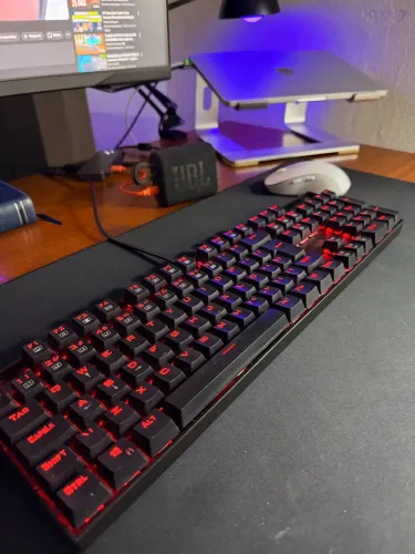 Teclado Mecânico Gamer Redragon Vermelho Red Mitra Swiches